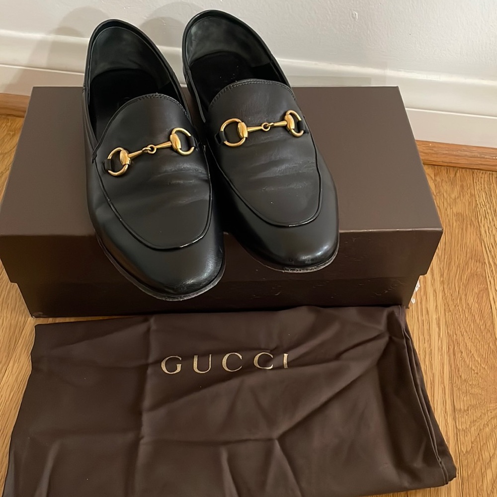 Gucci Brixton Black Leather Loafer size 36/6
